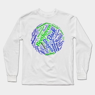 50 Composers - world shape Long Sleeve T-Shirt